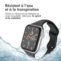 imoshion Bracelet en silicone fin Apple Watch Series 1-9 / SE (38/40/41 mm) | Series 10 (42 mm) - Noir