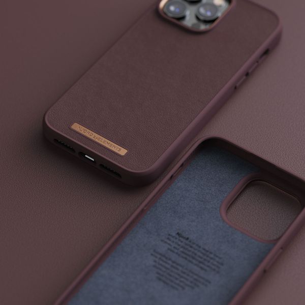 Njorð Collections Coque en cuir véritable iPhone 14 Pro Max - Brown