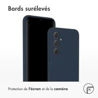 Accezz Coque Liquid Silicone Samsung Galaxy A55 - Bleu foncé