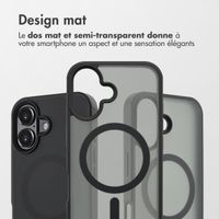 Accezz Coque Givrée Robuste avec MagSafe Apple iPhone 16 - Noir