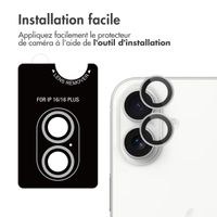 imoshion Lot de 2 protections d'objectif de caméra Apple iPhone 17 / 16 / 16 Plus - Blanc