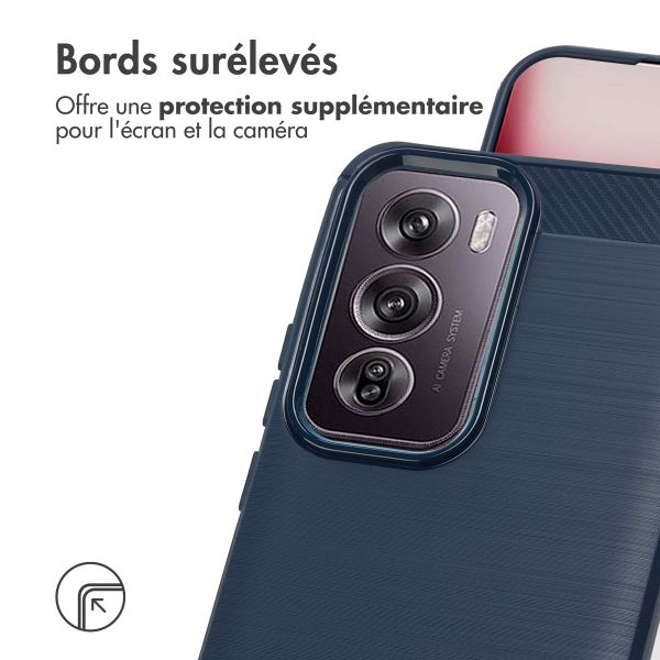 imoshion Coque Brushed Oppo Reno 12 - Bleu foncé