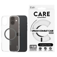 CARE by PanzerGlass Coque Urban Combat MagSafe iPhone 16 Plus - Transparent / Noir