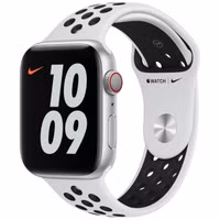 Apple Bracelet Nike Sport Apple Watch Series 1 t/m 9 / SE (38/40/41 mm) | Series 10 / 11 (42 mm) - Pure Platinum / Black