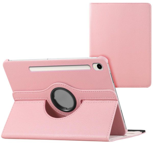 imoshion Coque tablette rotatif à 360° Samsung Galaxy Tab S9 11.0 pouces / Tab S9 FE 10.9 pouces - Rose