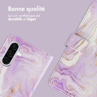 imoshion Étui de téléphone portefeuille Design Samsung Galaxy A26 - Purple Marble