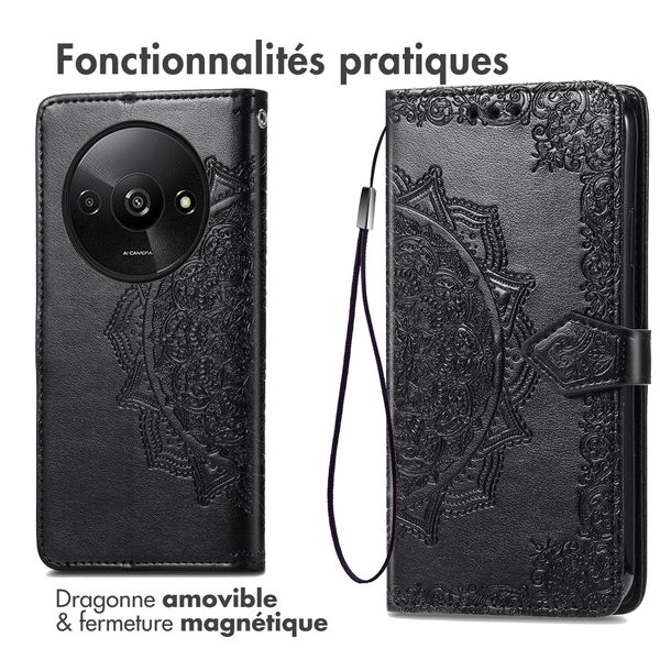 imoshion Etui de télephone Mandala Xiaomi Redmi A3 - Noir