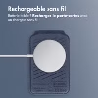 Accezz Portefeuille en cuir magnétique avec support - Compatible avec Apple Find My - Nightfall Blue