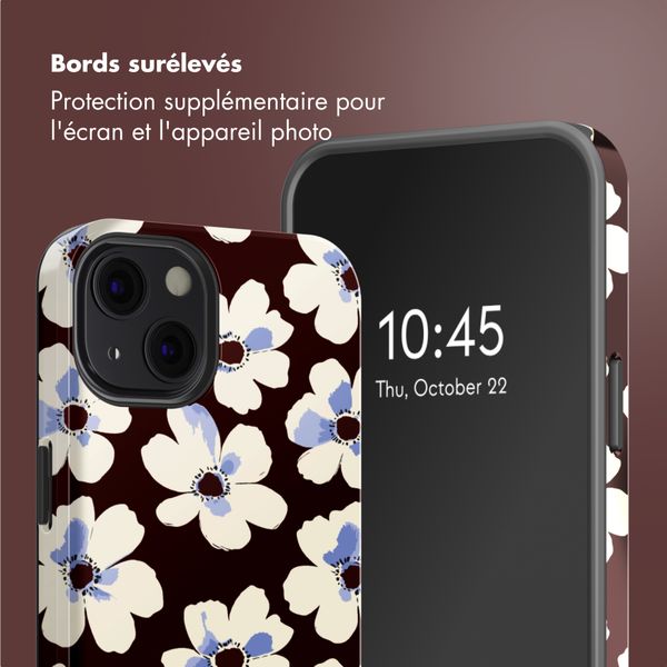 Selencia Coque arrière Vivid avec MagSafe Apple iPhone 13 - Choco Flower Pop