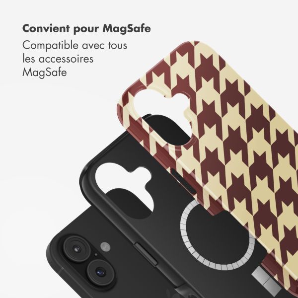 Selencia Coque arrière Vivid avec MagSafe Apple iPhone 17 - Pied-de-Poule