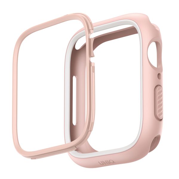 Uniq Moduo Coque Apple Watch avec Lunette interchangeable Apple Watch 4-9 / SE - 40/41 mm - Blush (Pink/White)