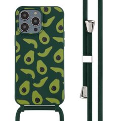 imoshion Coque design en silicone avec cordon Apple iPhone 14 Pro Max - Avocado Green