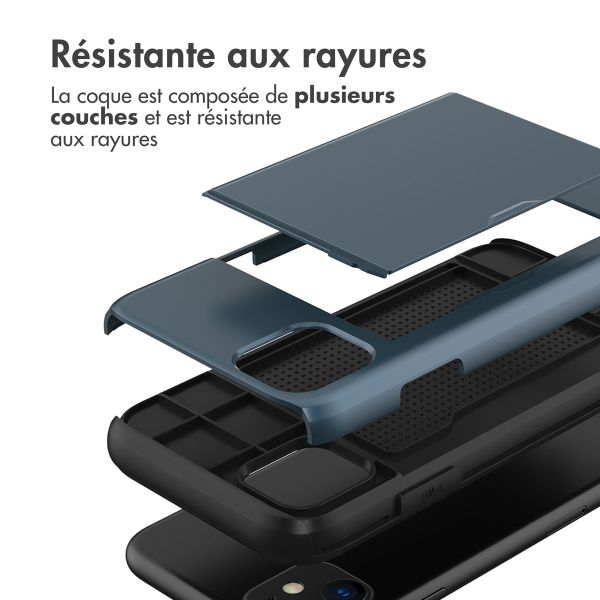 imoshion Coque arrière avec porte-cartes Apple iPhone 11 - Bleu foncé