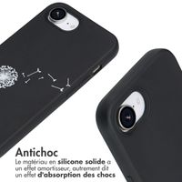 imoshion Coque design en silicone avec cordon iPhone 16e - Dandelion Black