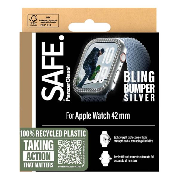 PanzerGlass Bling Bumper Apple Watch Series 10 / 11 - 42 mm - Argent