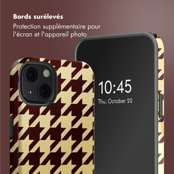 Selencia Coque arrière Vivid avec MagSafe Apple iPhone 13 - Pied-de-Poule