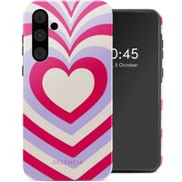 Selencia Coque arrière Vivid Tough Samsung Galaxy A55 - Double Hearts Rubine Red Lilac