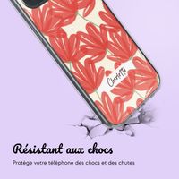 Coque personnalisée avec des fleurs iPhone 14 - Transparent