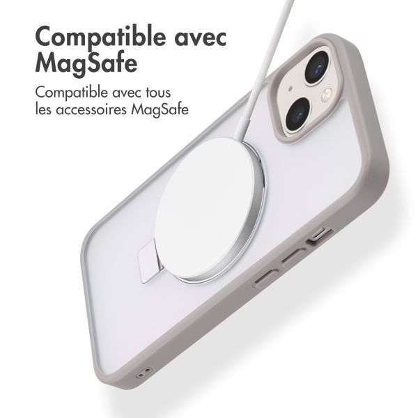 Accezz Coque Ring Stand avec MagSafe iPhone 14 - Grey