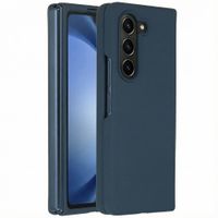 Accezz Coque Liquid Silicone Samsung Galaxy Z Fold 5 - Bleu foncé