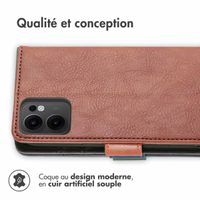 imoshion Étui de télephone portefeuille Oppo Reno 13 F (5G) - Marron