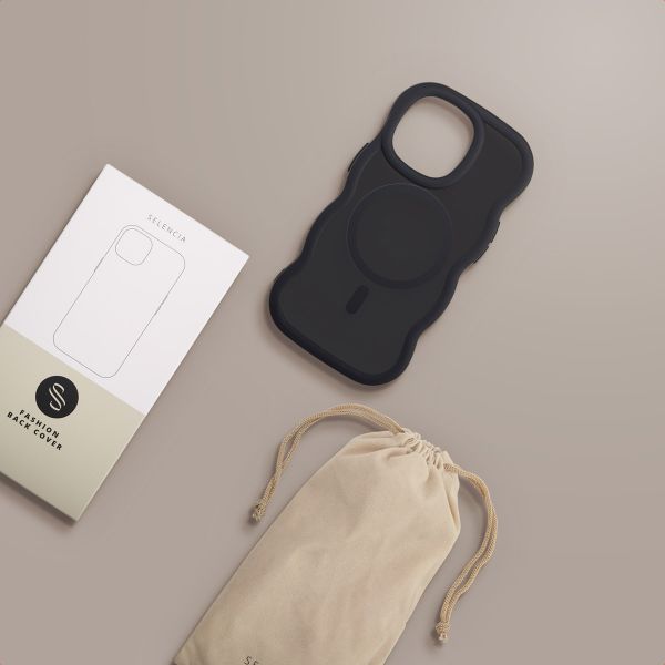 Selencia Coque arrière Wavy avec MagSafe Apple iPhone 13 Pro - Noir