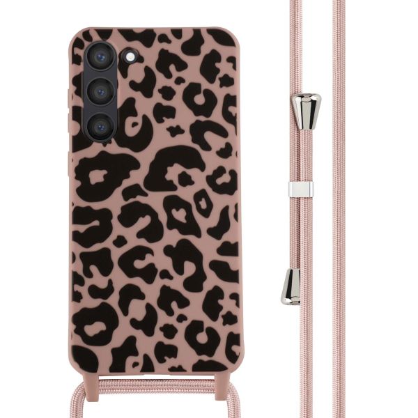 imoshion Coque design en silicone avec cordon Samsung Galaxy S23 Plus - Animal Pink