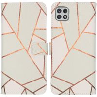 imoshion Coque silicone design Galaxy A22 (5G) - White Graphic