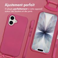 imoshion Coque arrière Color avec cordon amovible et MagSafe Apple iPhone 17 - Raspberry