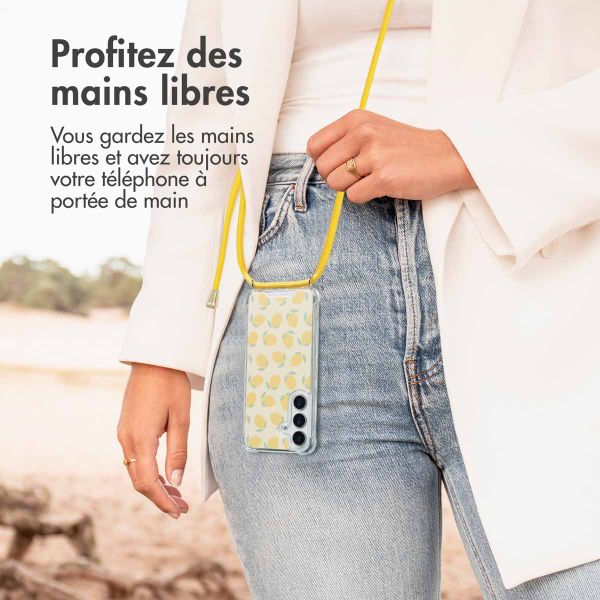 imoshion Coque Design avec cordon Samsung Galaxy S25 - Citrus Dream