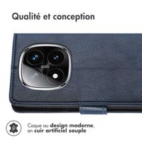 imoshion Étui de télephone portefeuille Xiaomi Redmi Note 14 Pro (4G) - Bleu foncé