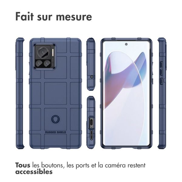 imoshion Coque Arrière Rugged Shield Motorola Edge 30 Ultra - Bleu foncé