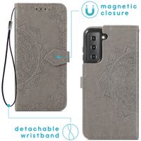 imoshion Etui de téléphone portefeuille Samsung Galaxy S21 - Gris