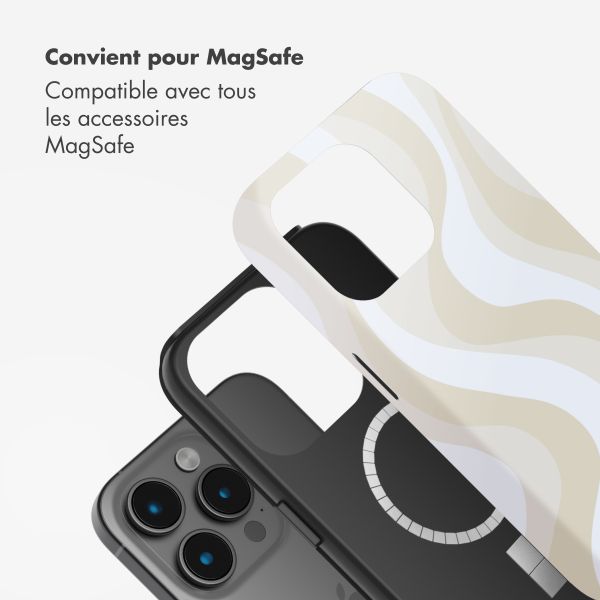 Selencia Coque arrière Vivid avec MagSafe Apple iPhone 15 Pro - Desert Waves Beige