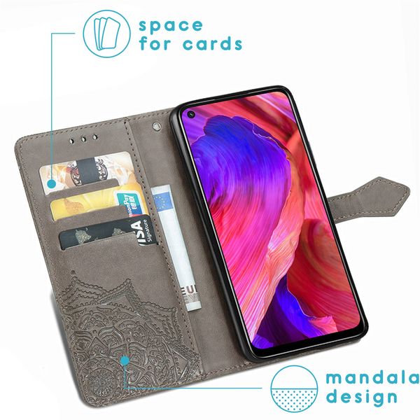 imoshion Etui de téléphone Mandala Oppo A74 (5G) / A54 (5G) - Gris