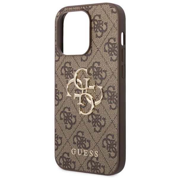 Guess Coque 4G Metal Logo Backcover iPhone 15 Pro - Brun