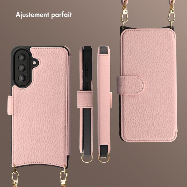 Selencia Étui Riva avec MagSafe et cordon de téléphone Samsung Galaxy A57 (5G) - Old Pink