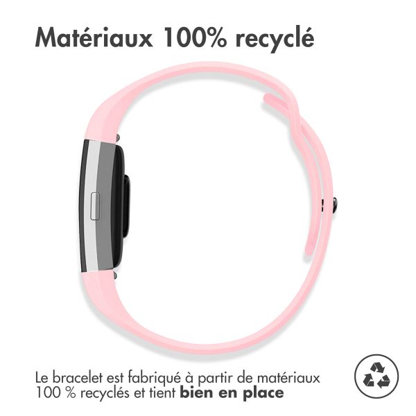 imoshion Bracelet sportif en silicone Fitbit Charge 2 - Rose / Blanc