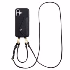 Selencia Coque de télephone Sera avec cordon et porte-cartes enveloppe Apple iPhone 17 - Noir