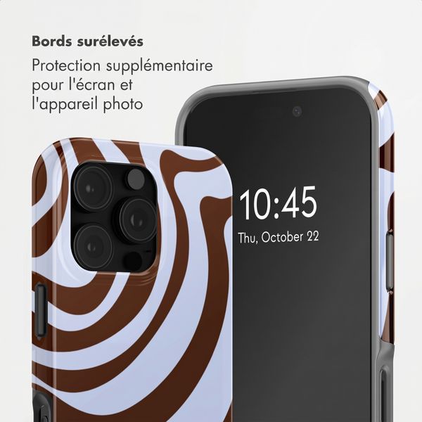 Selencia Coque arrière Vivid avec MagSafe Apple iPhone 16 Pro - Dream Swirl Chocolate
