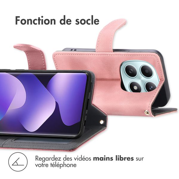 imoshion Etui de télephone portefeuille avec cordon Xiaomi Redmi Note 15 (5G) - Rose