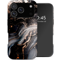 Selencia Coque arrière Vivid avec MagSafe Apple iPhone 17 Pro - Chic Marble Black