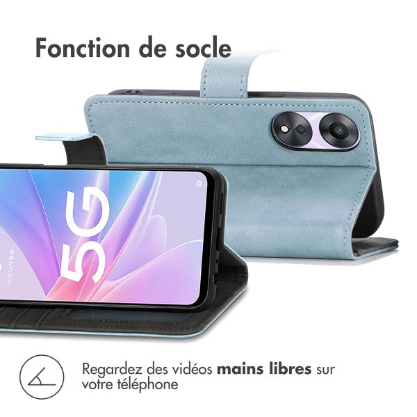 imoshion Étui de télephone portefeuille Oppo A78 (4G) - Bleu clair