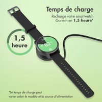 imoshion Station de charge Garmin Watch | Câble de chargement USB-A - 1 metre - Noir