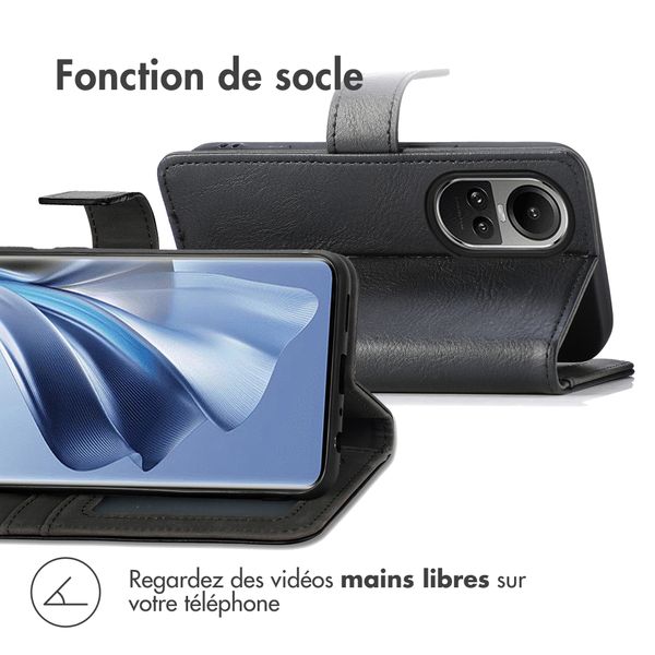 imoshion Étui de télephone portefeuille Oppo Reno 10 / 10 Pro - Noir