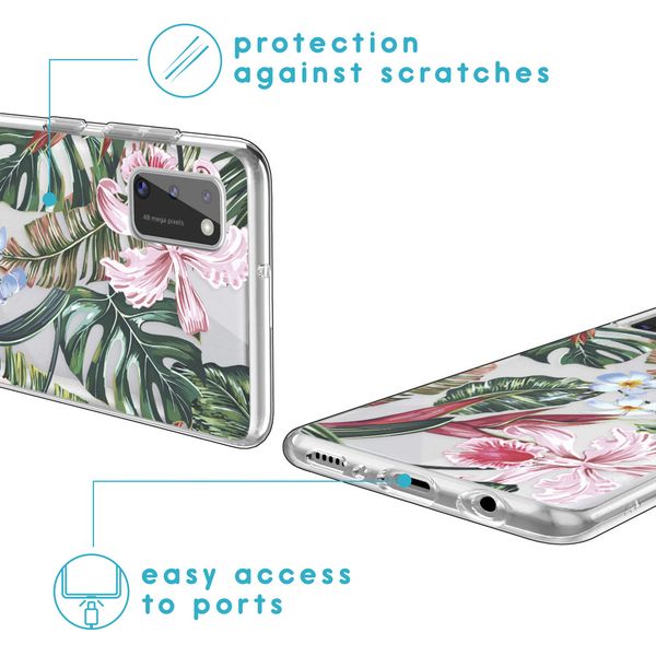 imoshion Coque Design Samsung Galaxy A41 - Jungle - Vert / Rose