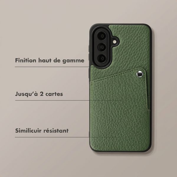 Selencia Coque Riva avec porte-cartes Samsung Galaxy A57 (5G) - Sage Green