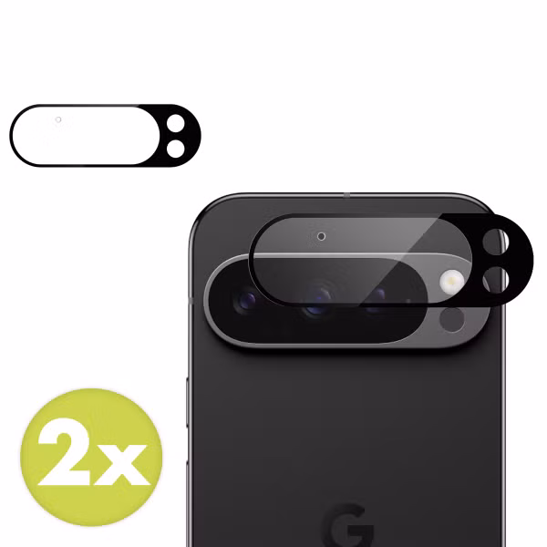 imoshion Protection Caméra en verre trempé 2 Pack Google Pixel 9 - Noir