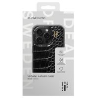 iDeal of Sweden Coque Vegan Leather Apple iPhone 15 Pro - Black Croco