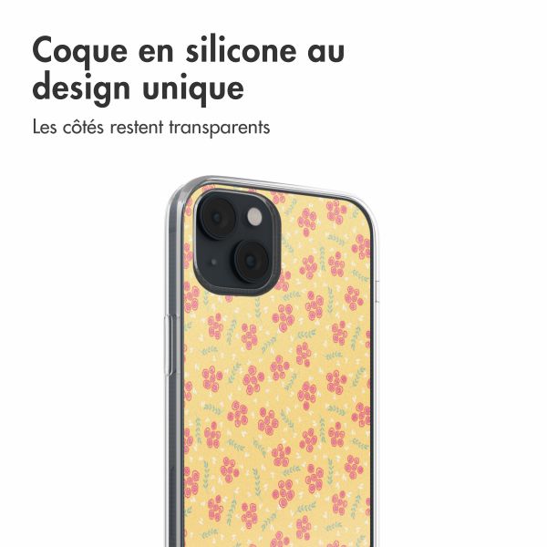 imoshion Coque design pour iPhone 14 - Sunny Yellow Petite Flowers